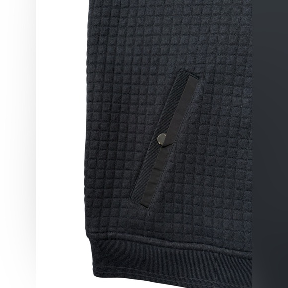 Ted Baker Bomber Jacket Bruno Mens Sz XL Quilted knit Sweater Stretch Navy Blue - Picture 8 of 8